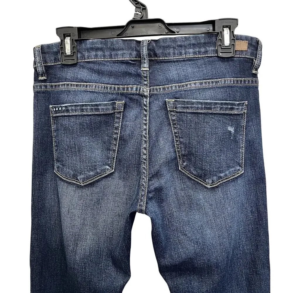 Blanknyc | Dark Wash Skinny Patchwork Jeans Distressed Size 27 Sundance
